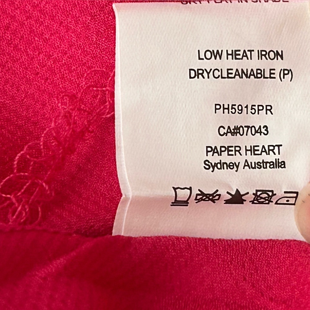 Paper Heart Chic Fuchsia Nightgown Size M - Picture 9 of 10